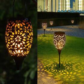 Zl-01 -xyh Solar Outdoor Stake Lights And Hanging Lantern 2-in-1 Garden Landscape Wa