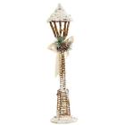 093422664097 Raz Country Cabin Frosted Brown Lamp Post Christmas