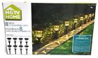 0121096 10136 Hgtv Home Piece Led Solar Pathway Lights New 012109101366