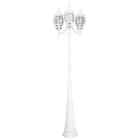 1923-wh Designers Fountain Head Post Lantern With Clear Beveled 046335820166