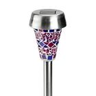 193228014543 Northlight Seasonal Purple Mosaic Solar Light With White