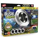 1998 Bell Howell Disk Lights Solar Powered Led Outdoor As Seen