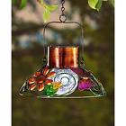 2004148 Unbranded Colorful Solar Butterfly Lampshade Crackle Glass Ball Garden Lamp