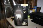 240-409 Hampton Bay Nib Outdoor Post Light Black Glass Pier Base