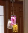 2760205 Afoyft Large Pink Yellow Clear Mason Jars Country Solar Lights