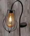 3110191 Afoyft Round Solar Cage Stake Light With Edison Bulb Yard