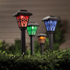 360504 Unbranded Set Of Black Color Changing Solar Powered Led Outdoor