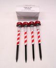 36892 Christmas Solar Power Candy Cane Stick Lights Red 813842013233