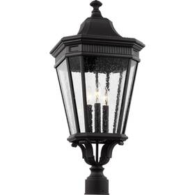 41196-bcs 41elizabeth Quade 3 Light 27.5 Inch Black Outdoor Post Lantern