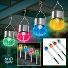 42141 Ball In Solar Lantern Hanging Lights Or Ground Stakes Set