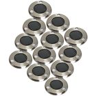 4321935480 Solar Path Lights Flat Driveway Set Stainless Steel 841478142966