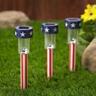 445n Unbranded Set Of Stars Stripes Solar Lights Lanterns 680034276642