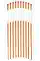 4ftorange Mr Garden 100pcs Fibermarkers 1 4inch X Hollow Snow Markers With Reflectivestrip 641171997456