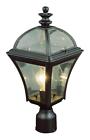 5085 Bk Trans Globe Lighting Washington Postmount Lantern 736916162111