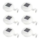 609208 Falove Pack Round Gutter Solar Led Lights White 4043952349779