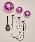 611118-1mbv-orc Unbranded Set Of Solar Lighted Lilac Tone Gazing Ball Ground