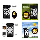 611890885341 Kshioe Pack Flickering Flames Wall Light Solar Powered