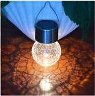 629769528930 Unbranded Crackle Glass Globe Solar Silver Light With