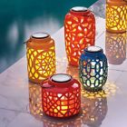 6561827 Home Improvments Outdoor Ceramic Solar Lantern Decorative Cutouts Garden Patio
