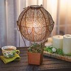 6569474 Home Improvements Copper Finish Metal Hot Air Balloon 784046719408