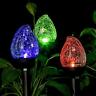6853 Gigalumi Solar Lights Outdoor Cracked Glass Flame Shaped Dual Led
