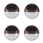 712073993386 White Kinna Brown Solar Led Fence Lights Waterproof