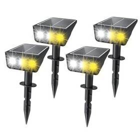 Ylo0101 727944645936 Solar Spot Lights Outdoor Ip65 Waterproof Warm And Cool White 4 Pack