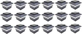 744110461510 Black/brown/silver/white 4 X Solar Post Deck Cap Fence Light Pvc Vinyl Black