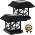 7449681670714 Greenlighting Outdoor Summit Solar Post Cap Light Wood