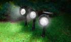 813879024080 Unbranded Triplit In Solar Accent Spotlight Set Black