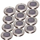 841478136989 Solar Inground Lights Flat Driveway Set Pack Stainless