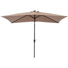 84d005cf Outsunny Rectangle Solar Powered Led Lit Market Patio 842525108669