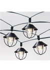 91635 Threshold Solar Metal Lantern Outdoor Led String Light Lit