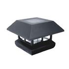 9yp63famqn Veranda Square Post Cap Solar Powered Black Plastic Outdoor Light