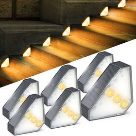 A101 A.bigwhale Solar Stair Step Lights Outdoor Waterproof Deck Patio Garden Porch