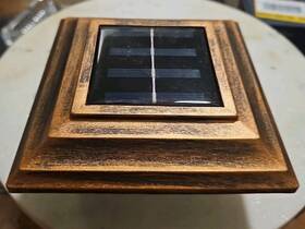 Af228bnz A-ffordable 4pc Solar Hammered Bronze 4 Inch X4 Or 5 X5 Pvc Post Caps With Brilliant Led Lights