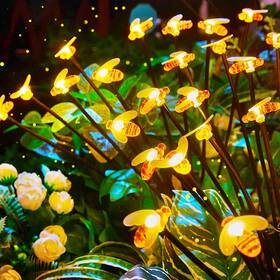 Aaovefox 749877572363 Solar Garden Lights Firefly Outdoor Sway In Wind Bee Light