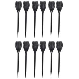 Ab Tools 710638914098 Led Flickering Flame Garden Solar Light Torch Waterproof 12pc Black