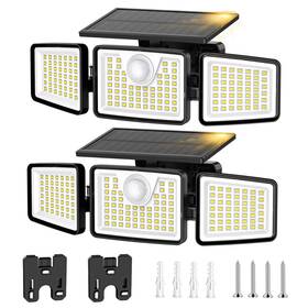 Acbrise 445022787783 2pack Solar Motion Sensor Lights 156led 2500lm Waterproof Security Yard
