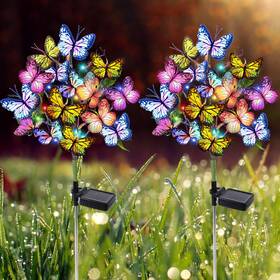 Adt-sbl-2p Adecorty Solar Garden Lights Outdoor Waterproof Decorative 2 Pack Wi