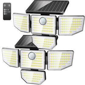 Aw176a2 Adewalk Outdoor Solar Light - Upgrade 3000lm 188 Led Motion Sensor For 4 Heads Ip65 W