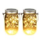 Adt-smjl-ww-2p Adecorty Solar Mason Jar Lights Outdoor Hanging Pack Led String