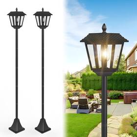 Gt-2-us Agotd 2pack Solar Lamp Post Lights Outdoor Pole Light Waterproof 70 Inch T