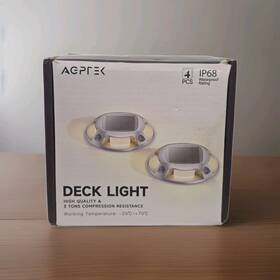 Cdn-kf05 Agptek Dual Color Solar Deck Lights 4pcs With Ip68 Waterproof Design Durable For