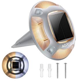 Sld1sd Agptek 1-pack Solar Driveway Light Outdoor 2 Color Led Waterproof Dock Path Marker