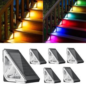 Tdl019 Ahaorigin Solar Step Lights For Outside 6 Pack Stair Outdoor Waterproof With Rg