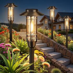Tpl022a Ahaorigin 6 Pack Solar Pathway Lights Outdoor Upgraded Bright Powered Garden Lig