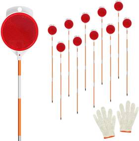 Ahkunmt 445039591564 5pcs Reflective Driveway Markers 48in For On Poles Orange F