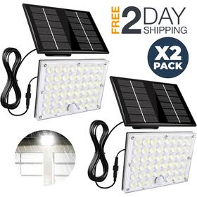 Bd01 Aialun 2 Luces Solares 184 Led De Pared Para Exteriores Jardin Patio Con Sensor Oferta
