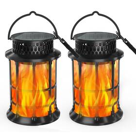 Aionarew Yy-91005b Solar Lanterns Outdoor Waterproof Upgraded Flickering Flame Lights Hanging S